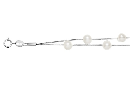 [07926P171PBL] Pulsera plata 925 con perla cutivada 6mm