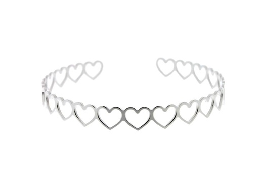 Silver 925 heart bangle