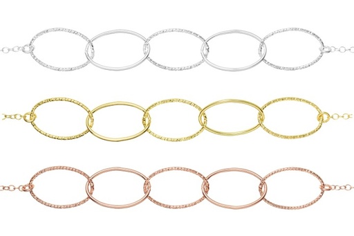 [08060P1600DR] Pulsera plata 925 ovalos