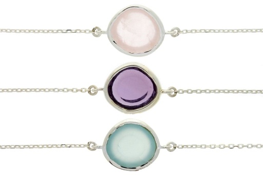 Pulsera plata 925 piedra semi preciosa