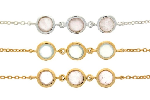 Pulsera plata 925 piedra semi preciosa