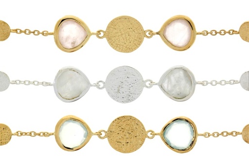 Silver 925 bracelet semi precious stone