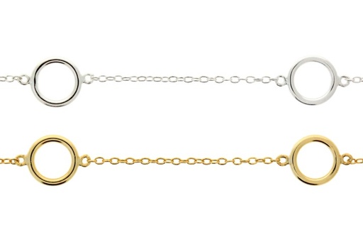 Pulsera plata 925 circulos