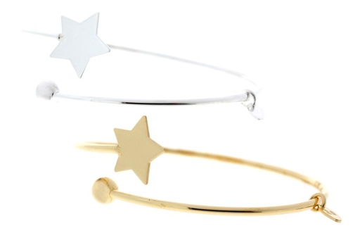[0858300000PL] Pulsera plata 925 brazalete rigido estrella