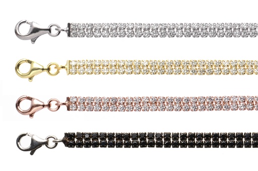 Tennis bracelet 17mm two line