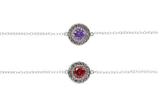 Pulsera plata 925 marquesita con zirconita