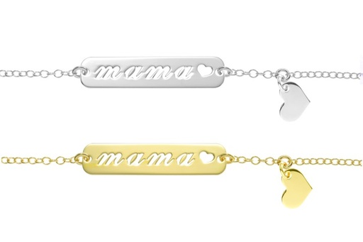 [08875P1500DO] Pulsera plata 925 placa mama