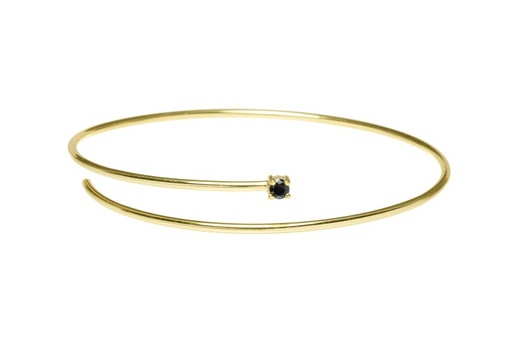 Brazalete plata 925 zirconita 3mm abierto