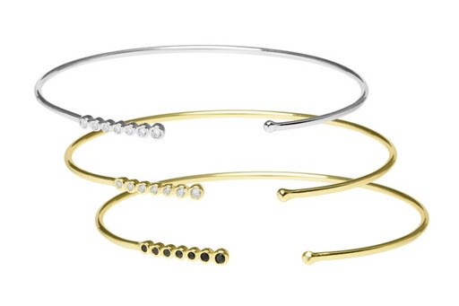 Pulsera plata 925 zirconitas abierta