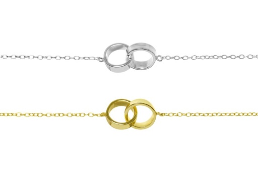 Pulsera plata 925 dos circulos