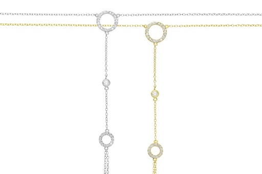 Silver 925 slave bracelet hand 16+5cm rhodium