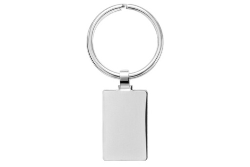 [0910100000PL] Llavero plata 925 aro placa rectangular 38x19mm