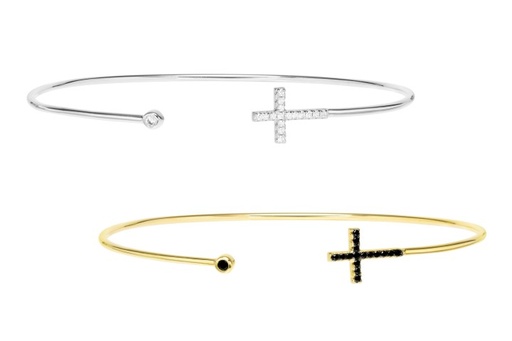 Silver 925 bracelet cross cz