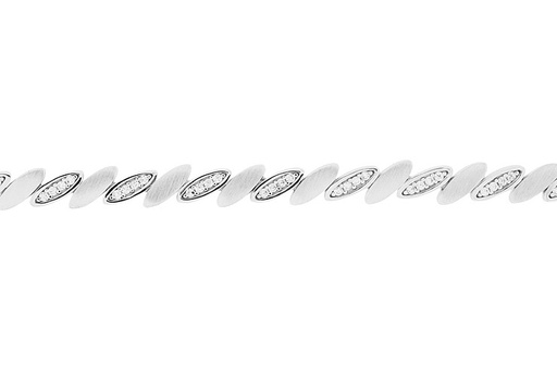 [094270181ZBL] Silver 925 cz bracelet 18cm rhodium
