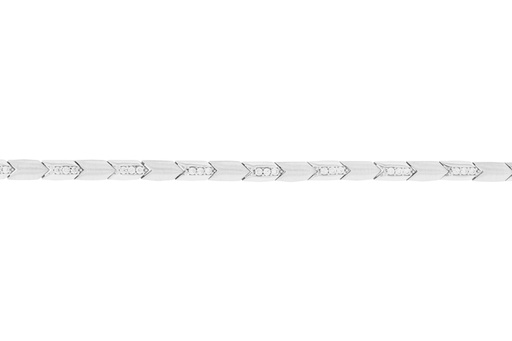 [094280181ZBL] Silver 925 cz bracelet 18cm rhodium