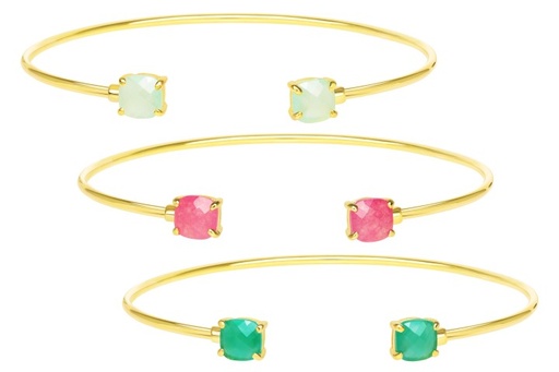 Silver 925 semi precious stone bangle