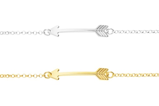 Pulsera plata 925 flecha