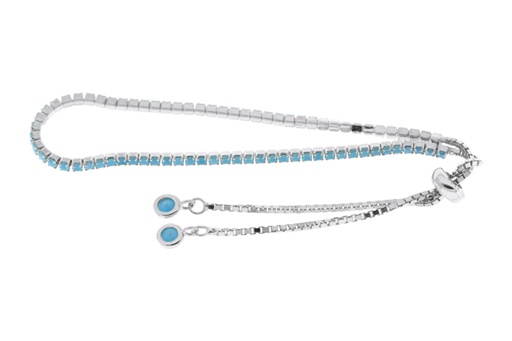 Pulsera plata 925 riviere cz 2mm cierre corredero