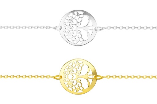 Pulsera plata 925 arbol de la vida