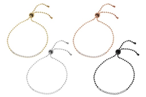 Pulsera plata 925 riviere cz 2mm cierre corredero