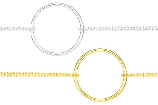 Pulsera plata 925 circulo