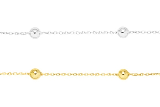 Silver 925 bead bracelet rhodium