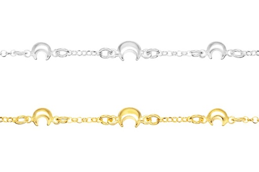 Pulsera plata 925 lunas