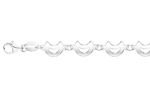 [09711P1600PL] Silver 925 moons bracelet 16+5cm sterling silver