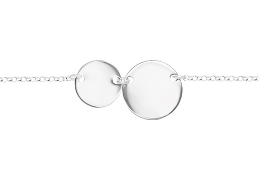 [09725P1500PL] Silver 925 tag bracelet