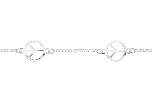 [09748P1600PL] Silver 925 anchor bracelet 16+5cm sterling silver
