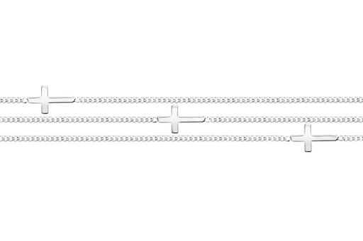 [09752P1600PL] Pulsera plata 925 cruces