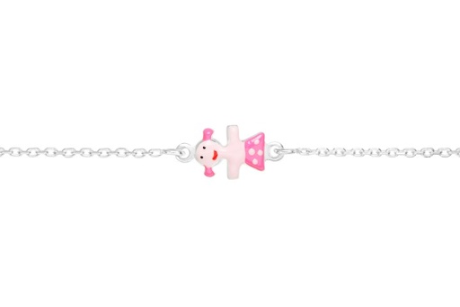 [09769P130ROS] Pulsera plata 925 niña esmaltada