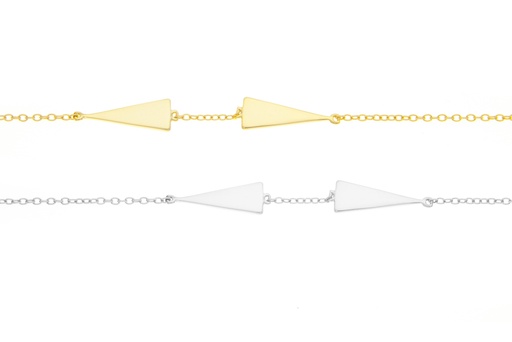 Silver 925 two triangles brace 16+5cm sterling silver