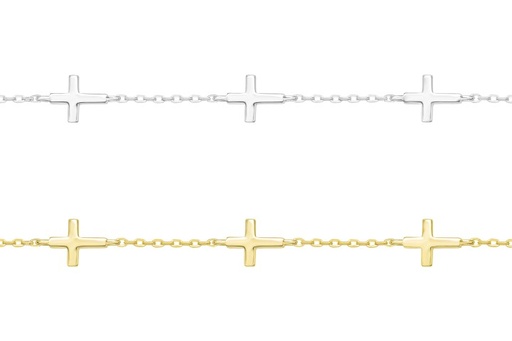 Silver 925 trhee crosses bracelet