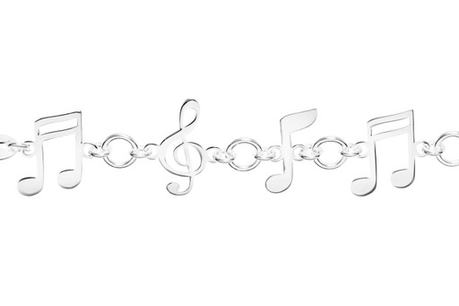 [10076P1700PL] Pulsera plata 925 música