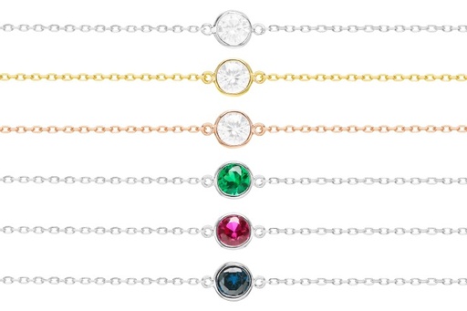 Pulsera plata 925 zirconita 4mm