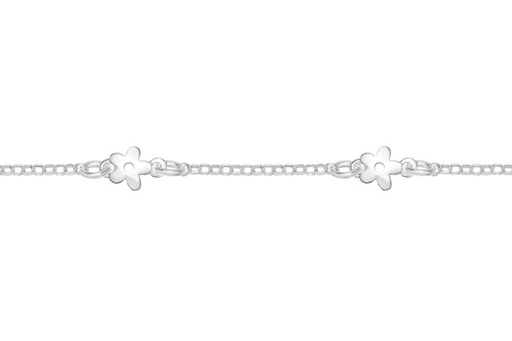 [10635P1600PL] Pulsera plata 925 cuatro flores