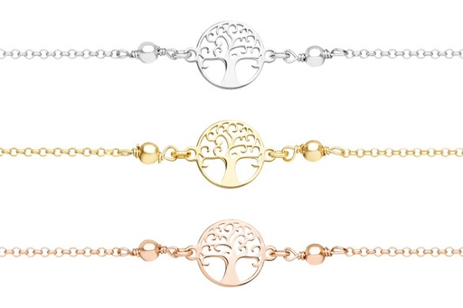 Pulsera plata 925 arbol de la vida