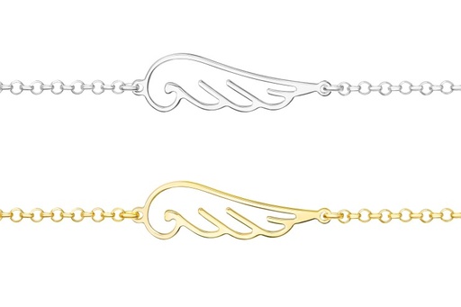 Pulsera plata 925 ala