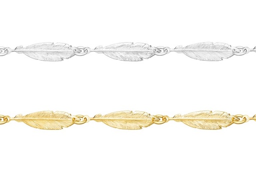 Pulsera plata 925 plumas