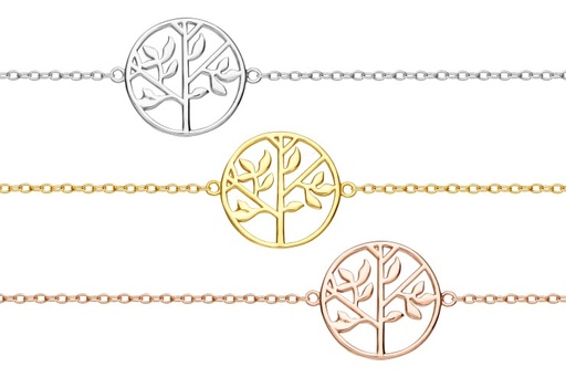 Pulsera plata 925 arbol de la vida