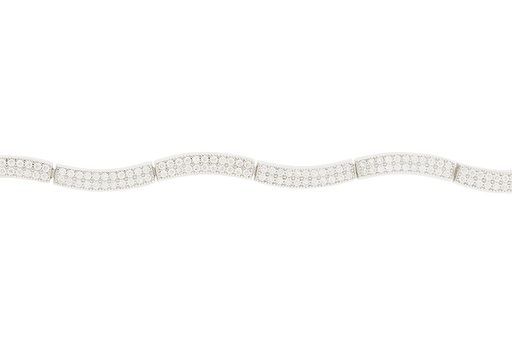 [110390181ZBL] Silver 925 cz bracelet 18cm rhodium