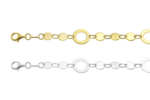 Silver 925 circles bracelet 19cm sterling silver
