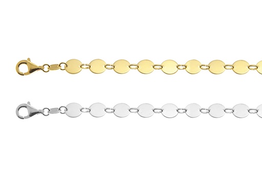 Pulsera plata 925 circulos pequeños