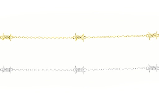 Pulsera plata 925 bobina hilo