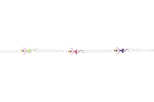 [11591P140EMC] Silver 925 enamel dancer bracelet