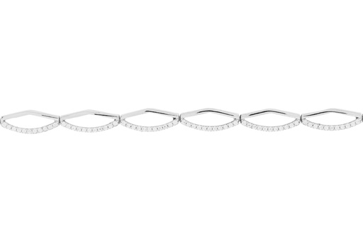 [116310181ZBL] Silver 925 cz bracelet 18cm rhodium
