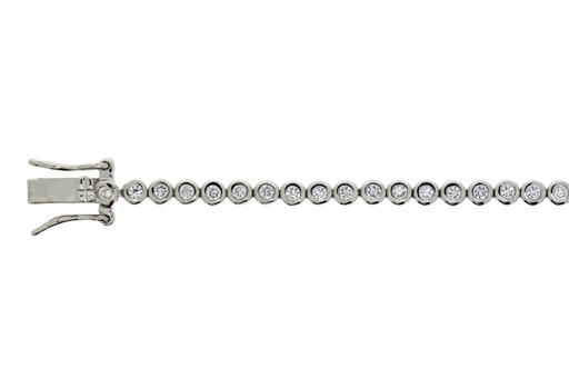 [117300181ZBL] Pulsera plata 925 riviere zirconita redonda 3mm
