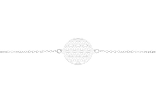[11813P1500PL] Pulsera plata 925 flor de la vida