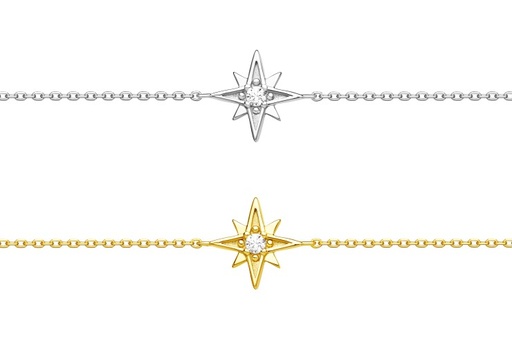 Pulsera plata 925 rosa de los vientos c/zirconita